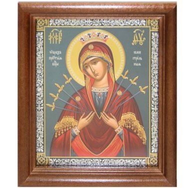 Иконы Семистрельная икона Божией Матери (13 х 16 см, Софрино)