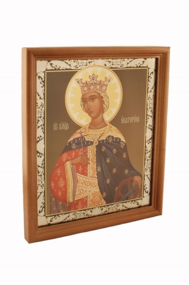 Иконы Екатерина мученица икона под стеклом (20 х 24 см, Софрино)