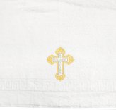 Утварь и подарки Полотенце крестильное с вышивкой крест (70 х 140 см)