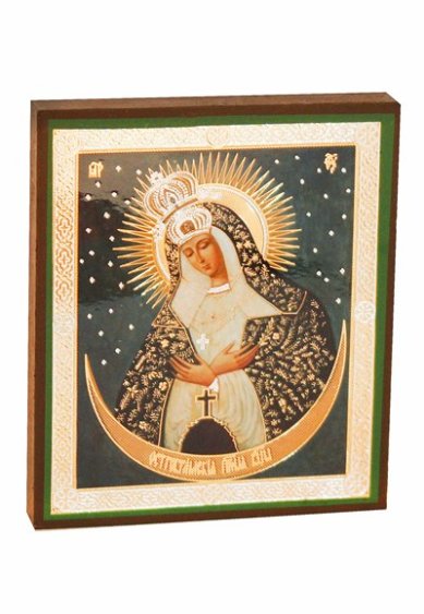 Иконы Остобрамская икона Божией Матери, литография на дереве (9х11 см, Тиль)