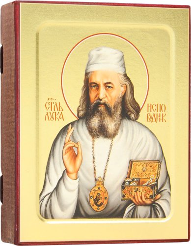 Иконы Лука Симферопольский  икона на дереве (12,5 х 16 см)