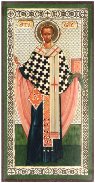 Иконы Иоанн Златоуст святитель икона на дереве (5х9 см, Тиль)