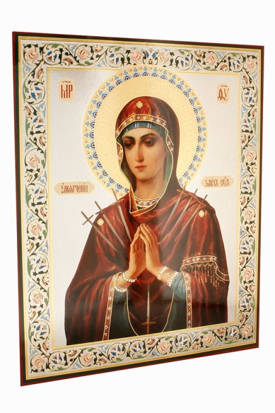 Иконы Умягчение злых сердец икона Божией Матери на оргалите  (30 х 40 см,Софрино)