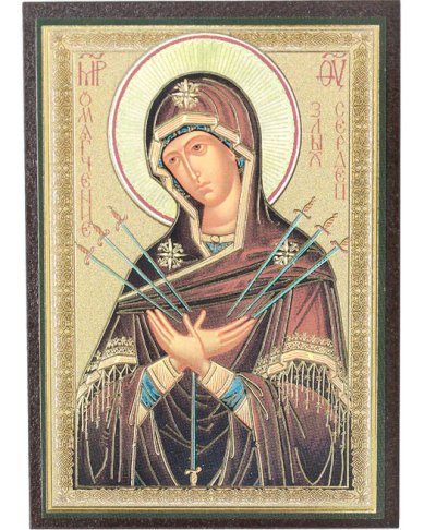 Иконы Умягчение злых сердец икона на МДФ (6,3 х 9 см)