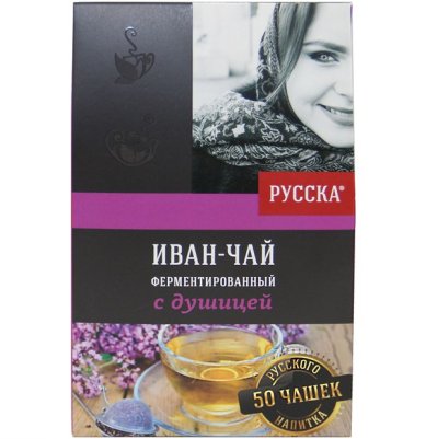 Натуральные товары Иван-чай ферментированный с душицей «Русска» (50 г)