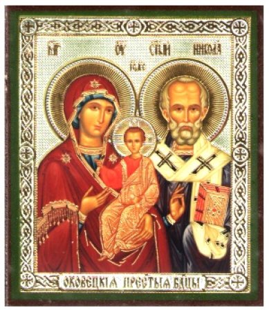 Иконы Оковецкая икона Божией Матери на дереве (6х7 см, Тиль)