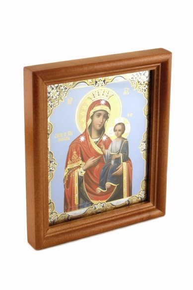 Иконы Иверская икона Божией Матери под стеклом (13х16 см, Софрино)