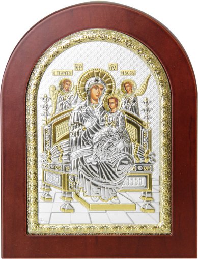 Иконы Всецарица икона Божией Матери, греческое письмо, ручная работа (15 х 20 см)