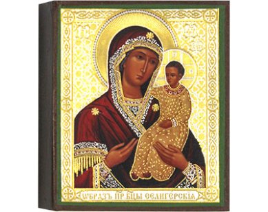 Иконы Селигерская икона Божией Матери, 6 х 7 см