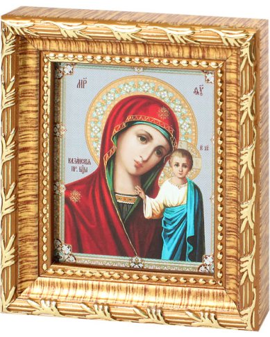 Иконы Казанская, икона в багете 8х9,5 см
