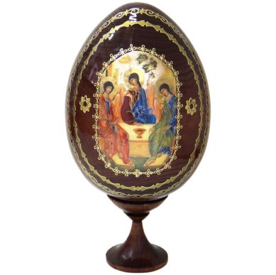 Утварь и подарки Яйцо на подставке большое со святым образом «Троица»