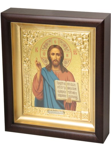 Иконы Спаситель икона в киоте (21 х 24,5 см, Софрино)