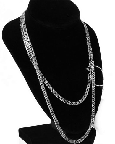 Ювелирные изделия Нонна граненая цепь серебряная 925 размер 65.0 родирование