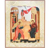 Иконы Благовещение икона Божией Матери икона на оргалите (33 х 40,5 см, Софрино)