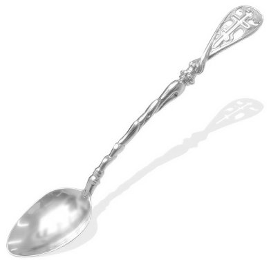 Ювелирные изделия Ложка из серебра 925, литье