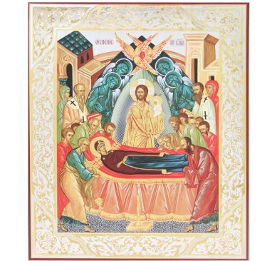 Иконы Успение Пресвятой Богородицы икона на оргалите (33 х 40 см, Софрино)