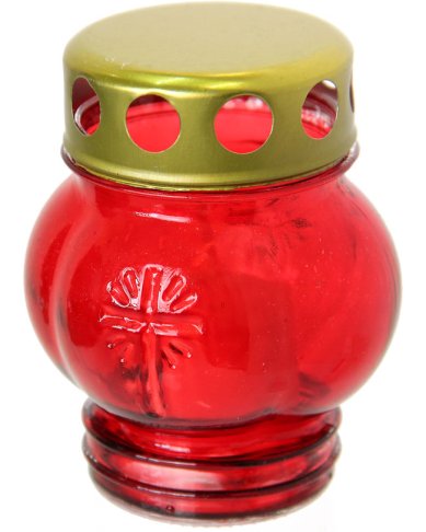 Утварь и подарки Лампада неугасимая с крышкой (сменная свеча)