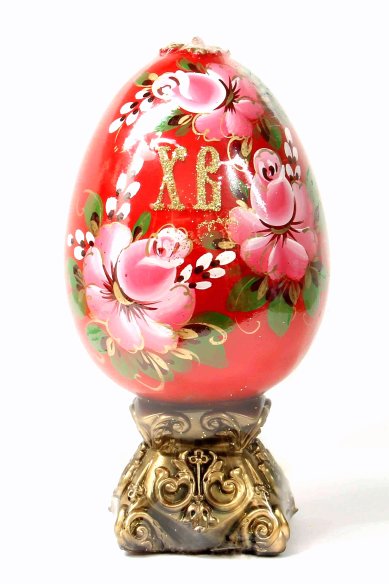 Утварь и подарки Свеча декоративная «Пасхальное яйцо на подставке» (большое)