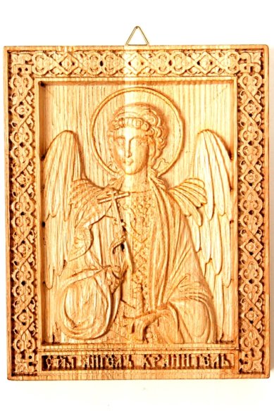 Иконы Ангел Хранитель икона из дерева, с восковым покрытием,  ручная работа (12 х 15 см)