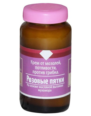 Натуральные товары Крем для ног от мозолей «Розовые пятки» (с мухомором, 30 мл)