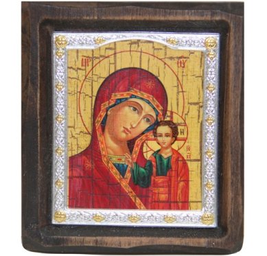 Иконы Казанская икона Божией Матери (8 х 9 см)
