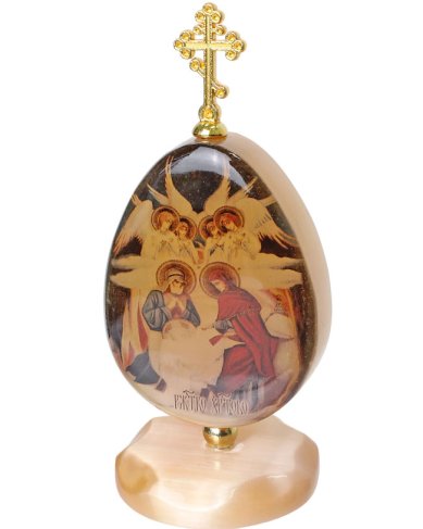 Иконы Икона из селенита на подставке «Рождество Христово» (4,5 х 10 см) 