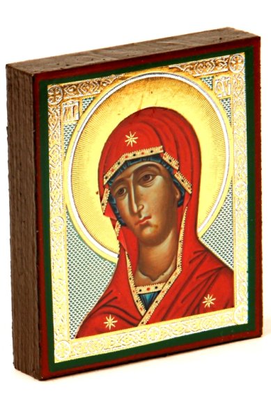 Иконы Огневидная икона Божией Матери на дереве (6х7 см, Тиль)