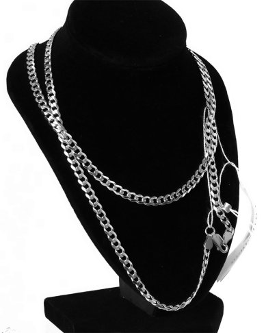 Ювелирные изделия Нонна граненая цепь серебряная 925 размер 65.0 родирование