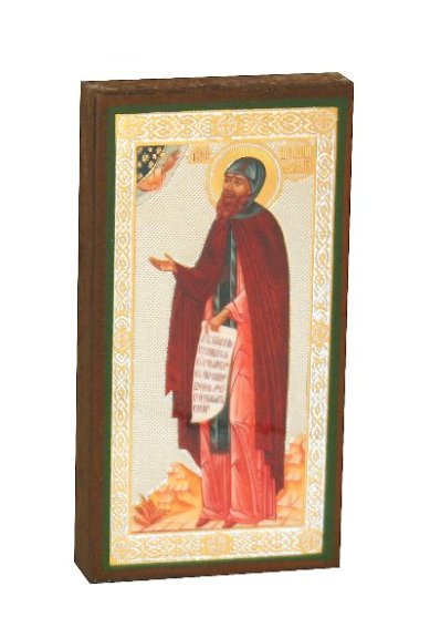 Иконы Антоний Великий преподобный икона, литография на дереве (6 х 9 см)