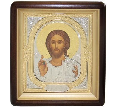Иконы Господь Вседержитель икона в киоте (25 х 28 см, Софрино)