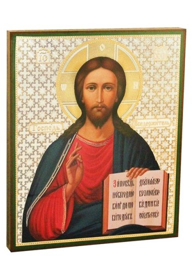Иконы Господь Вседержитель икона, литография на дереве (18х21 см, Тиль)
