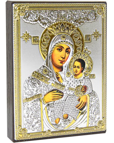 Иконы Вифлеемская икона Божией Матери в серебряном окладе (8,4 х 11,2 см)