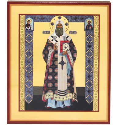 Иконы Петр митрополит Московский икона на дереве, ручная работа (12,7 х 15,8 см)