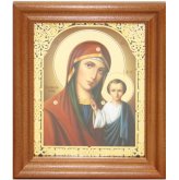 Иконы Казанская Божия Матерь икона (14 х 16,5 см, Софрино)