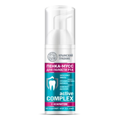 Натуральные товары Пенка-мусс для полости рта COMPLEX active с ксилитом (50 мл)