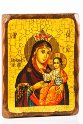 Иконы Вифлеемская икона Божией Матери на доске под старину (18х24 см)