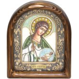 Иконы Ангел Хранитель с душой икона из бисера (18,5 х 23 см)