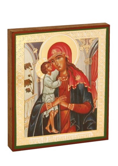 Иконы Взыскание погибших икона Божией Матери, литография на дереве (9х11 см, Тиль)