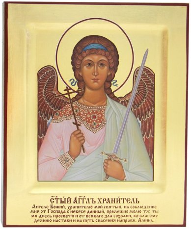 Иконы Ангел Хранитель икона, ручная работа (17,5 х 21 см)