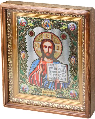 Иконы Господь Вседержитель икона в киоте (27,5 х 33 см)