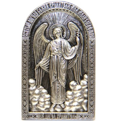 Иконы Ангел Хранитель икона для автомобиля ручная работа (2,5 х 4,5 см)
