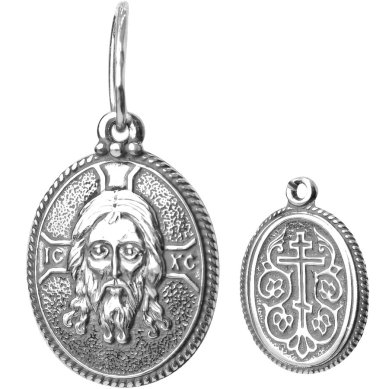 Ювелирные изделия Образок серебряный 925 Спас нерукотворный чернение