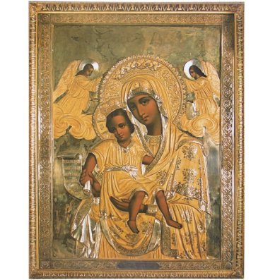 Иконы Достойно Есть икона Божией Матери на оргалите (19 х 25 см, Софрино)
