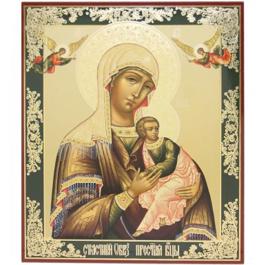 Иконы Страстная икона Божией Матери на оргалите (18 х 22 см, Софрино)