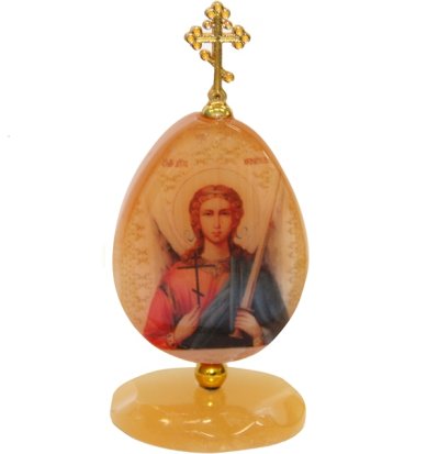 Иконы Икона из селенита на подставке «Ангел Хранитель» (4,5 х 10 см) 