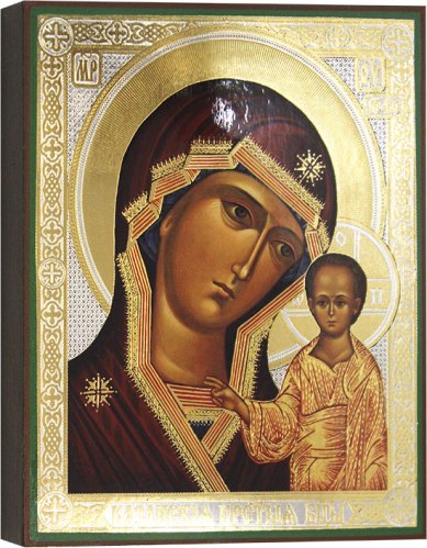 Иконы Казанская икона Божией Матери, 17 х 21 см