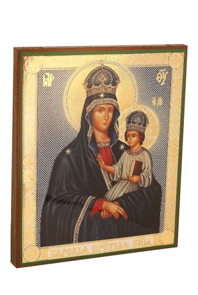 Иконы Барская икона Божией Матери, литография на дереве (18х21 см, Тиль)