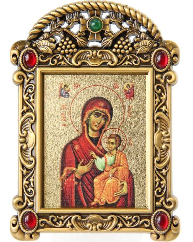 Иконы Иверская, икона Божией Матери в рамке-киоте (6,5 х 9 см)