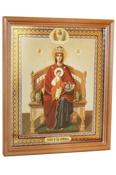 Иконы Державная икона Божией Матери под стеклом (20х24 см, Софрино)