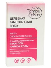 Натуральные товары Мыло лечебно-косметическое «Грязь тамбуканская и розовое масло» (для омоложения кожи, 50 г)